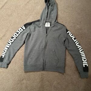 Abercrombie Kids Gray Hoodie with Zip Closure